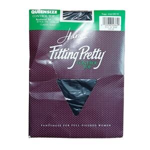 Hanes Fitting Pretty Navy Size 4X Control Top Style 770 Pantyhose Reinforced Toe